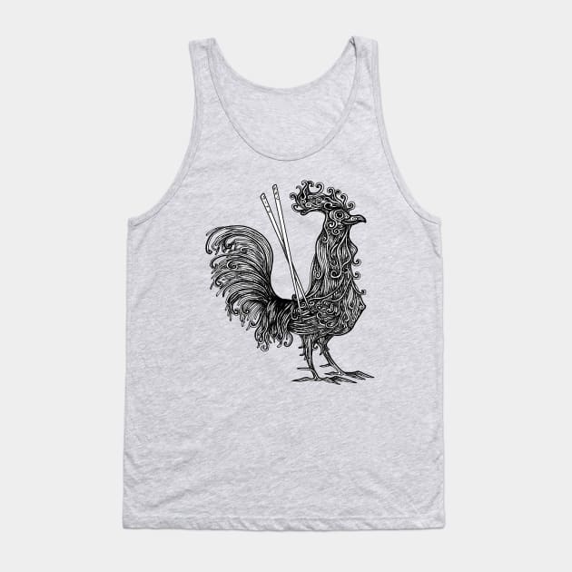 Chicken Ramen Noodle Soup Tank Top by inkninja